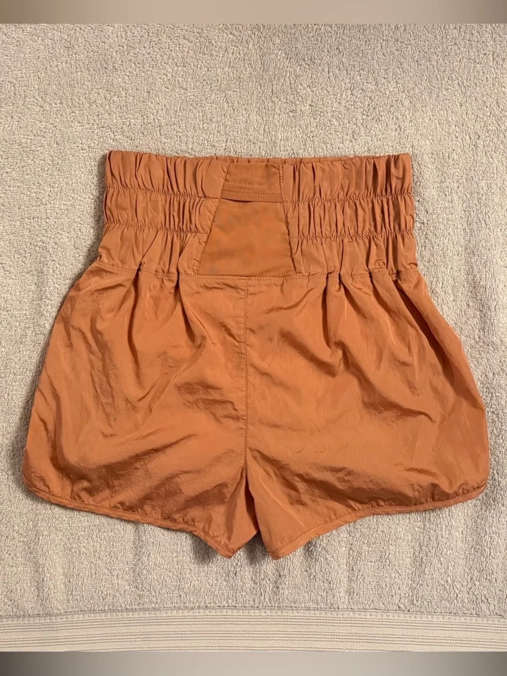 Free People FP Movement ‘The Way Home’ High-Waist Rust / Salmon Athletic Shorts - Picture 5 of 10